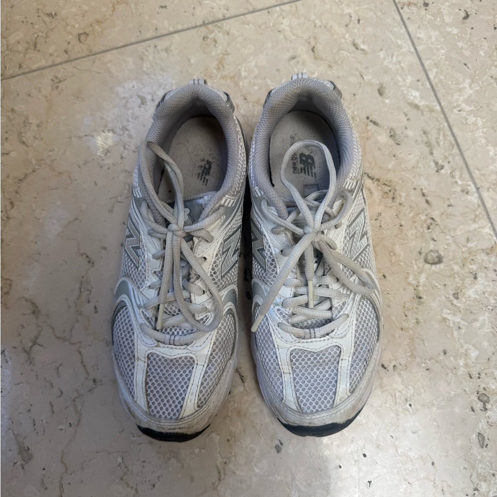 New Balance White Athletic Shoes